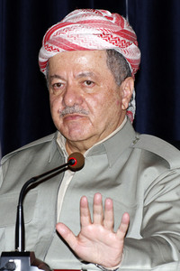 Prssekonferenz mit Masud Barzani in Erbil