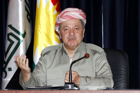 Prssekonferenz mit Masud Barzani in Erbil