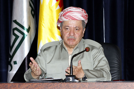 Prssekonferenz mit Masud Barzani in Erbil