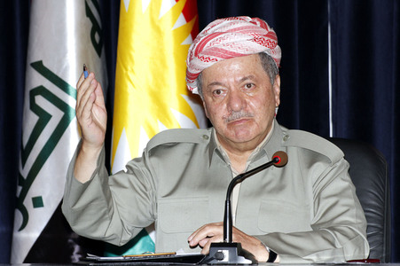 Prssekonferenz mit Masud Barzani in Erbil