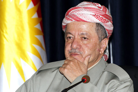Prssekonferenz mit Masud Barzani in Erbil