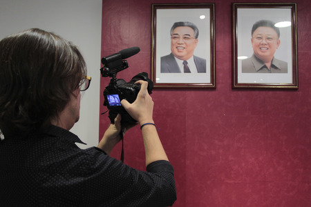 Pressekonferenz mit Kim Hyok Chol in Madrid