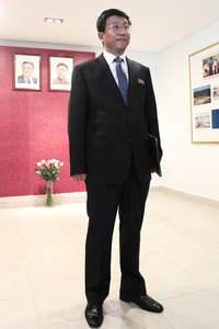 Pressekonferenz mit Kim Hyok Chol in Madrid