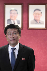 Pressekonferenz mit Kim Hyok Chol in Madrid