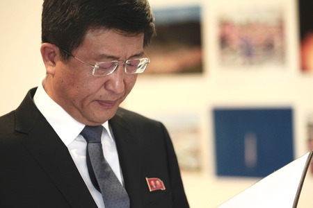 Pressekonferenz mit Kim Hyok Chol in Madrid