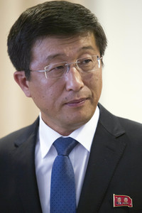 Pressekonferenz mit Kim Hyok Chol in Madrid