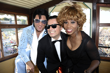Photocall zur Muscial-Tournee mit Tina Turner, Elvis und Falco auf dem Oktoberfest in München