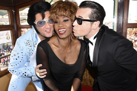 Photocall zur Muscial-Tournee mit Tina Turner, Elvis und Falco auf dem Oktoberfest in München