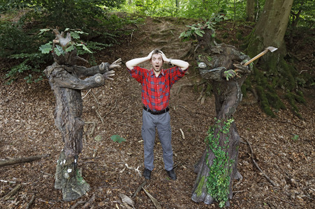 WORKING ART: Holzfäller / Lumberjack Bodypainting