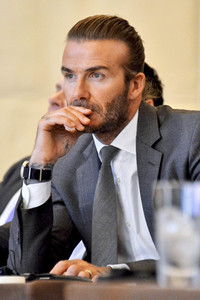 Pressekonferenz mit David Beckham in Tokio