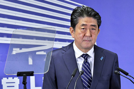 Pressekonferenz mit Shinzo Abe in Tokio