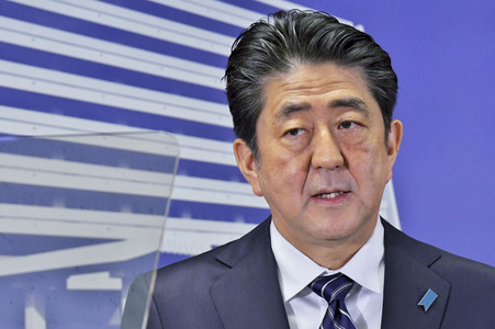 Pressekonferenz mit Shinzo Abe in Tokio