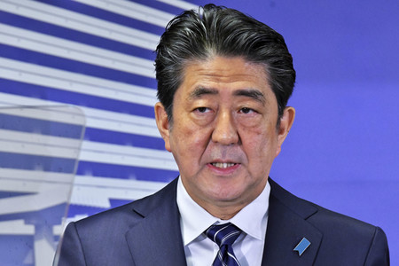 Pressekonferenz mit Shinzo Abe in Tokio