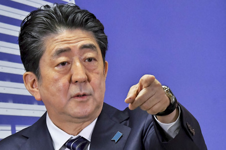 Pressekonferenz mit Shinzo Abe in Tokio