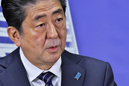 Pressekonferenz mit Shinzo Abe in Tokio