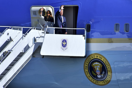 Ankunft von Donald Trump in Fussa