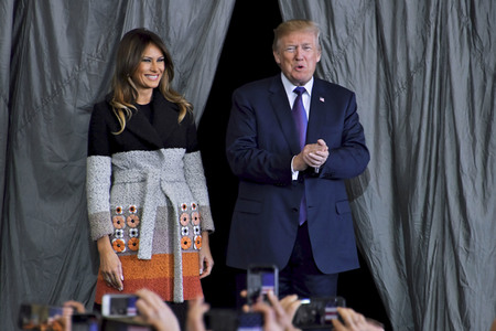 Ankunft von Donald Trump in Fussa