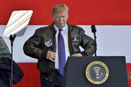 Ankunft von Donald Trump in Fussa
