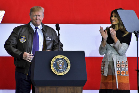Ankunft von Donald Trump in Fussa