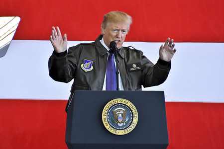Ankunft von Donald Trump in Fussa