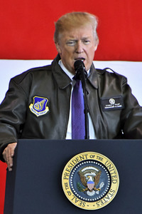 Ankunft von Donald Trump in Fussa
