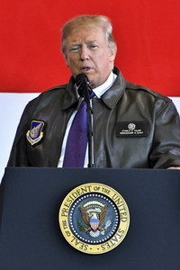 Ankunft von Donald Trump in Fussa