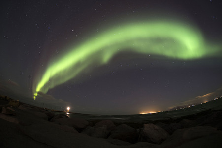 Nordlichter über Seltjarnarnes