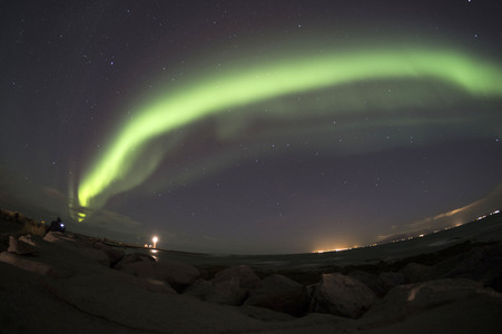 Nordlichter über Seltjarnarnes