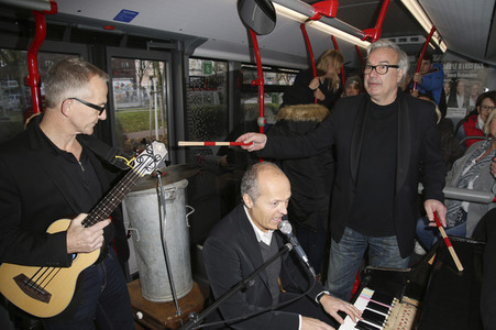 Promotionbusfahrt der Söhne Hamburgs durch Hamburg