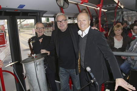 Promotionbusfahrt der Söhne Hamburgs durch Hamburg