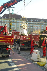 Sicherheitsmaßnahmen beim Striezelmarkt in Dresden