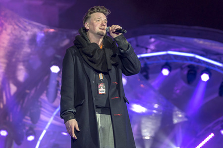 Probe zur Silvester Party am Brandenburger Tor in Berlin