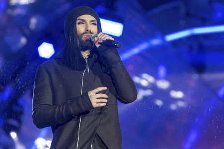 Probe zur Silvester Party am Brandenburger Tor in Berlin