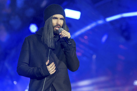 Probe zur Silvester Party am Brandenburger Tor in Berlin