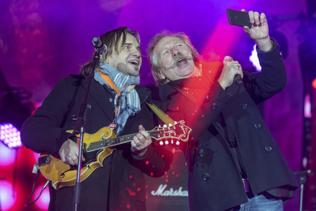 Probe zur Silvester Party am Brandenburger Tor in Berlin