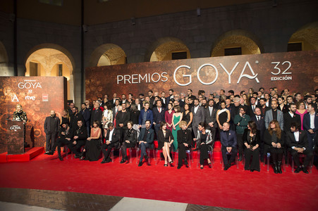 Treffen der Nominierten der 32. Goya Filmpreis Verleihung in Madrid