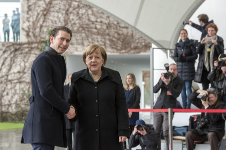 Angela Merkel empfängt Sebastian Kurz in Berlin