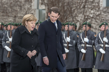 Angela Merkel empfängt Sebastian Kurz in Berlin