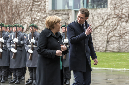 Angela Merkel empfängt Sebastian Kurz in Berlin