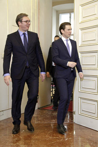 Pressekonferenz mit Sebastian Kurz und Aleksandar Vucic in Wien