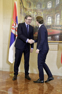 Pressekonferenz mit Sebastian Kurz und Aleksandar Vucic in Wien