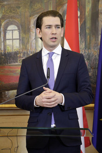 Pressekonferenz mit Sebastian Kurz und Aleksandar Vucic in Wien
