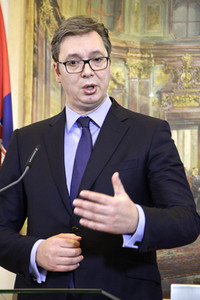 Pressekonferenz mit Sebastian Kurz und Aleksandar Vucic in Wien