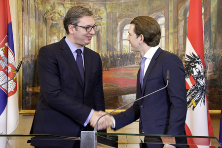 Pressekonferenz mit Sebastian Kurz und Aleksandar Vucic in Wien