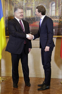 Pressekonferenz mit Sebastian Kurz und Petro Poroschenko in Wien