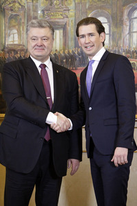 Pressekonferenz mit Sebastian Kurz und Petro Poroschenko in Wien
