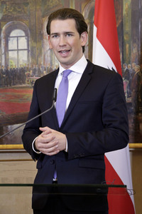 Pressekonferenz mit Sebastian Kurz und Petro Poroschenko in Wien