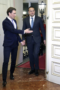 Pressekonferenz mit Sebastian Kurz und Leo Varadkar in Wien