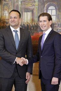 Pressekonferenz mit Sebastian Kurz und Leo Varadkar in Wien