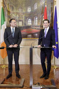 Pressekonferenz mit Sebastian Kurz und Leo Varadkar in Wien